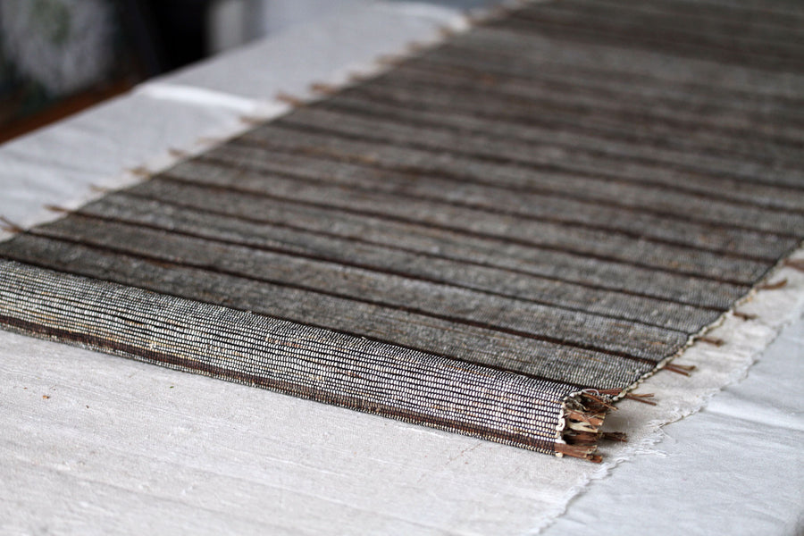 Dusk Chabu Table Runner. Hand loomed natural fibres.