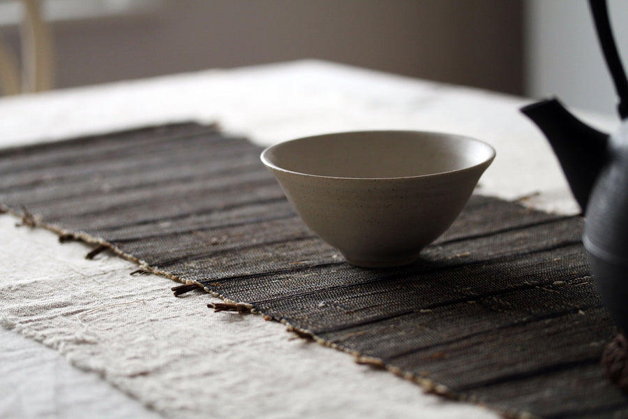 Dusk Chabu Table Runner. Hand loomed natural fibres.