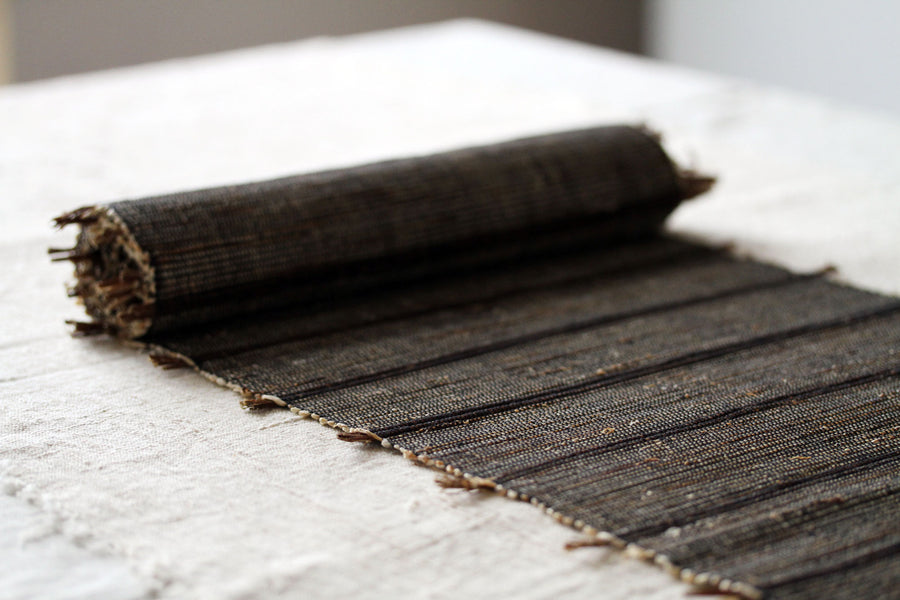 Dusk Chabu Table Runner. Hand loomed natural fibres.