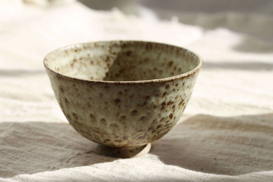 Tea Bowls, handmade stoneware, for Zen Tea Ceremony (white jade)